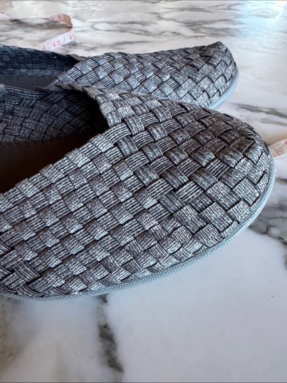 Bernie Mev Catwalk Pewter Woven Memory Foam Flats EU 39 US 8-8.5 - Picture 8 of 10